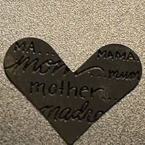 🦉💎Origami Owl Large Mother Engraved Heart Plate Authentic